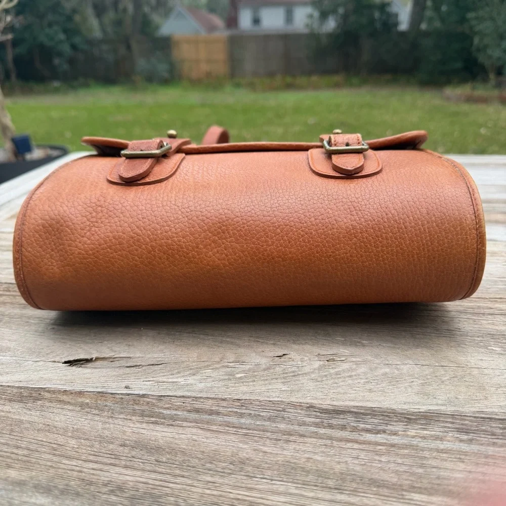 Vintage Polo Ralph Lauren‎ Pebbled Leather Messenger Crossbody Bag